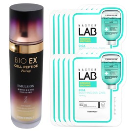 Tony Moly BioEX Cell Peptide Fill-up Emulsion + Master Lab Cica Mask Sheet 10 sheets free / 토니모리 바이오이엑스 셀 펩타이드 필업 에멀전+마스터랩 시카 마스크시트 10매 증정