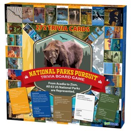 National Parks Pursuit - Fun Family Trivia Board Game for Kids and Adults