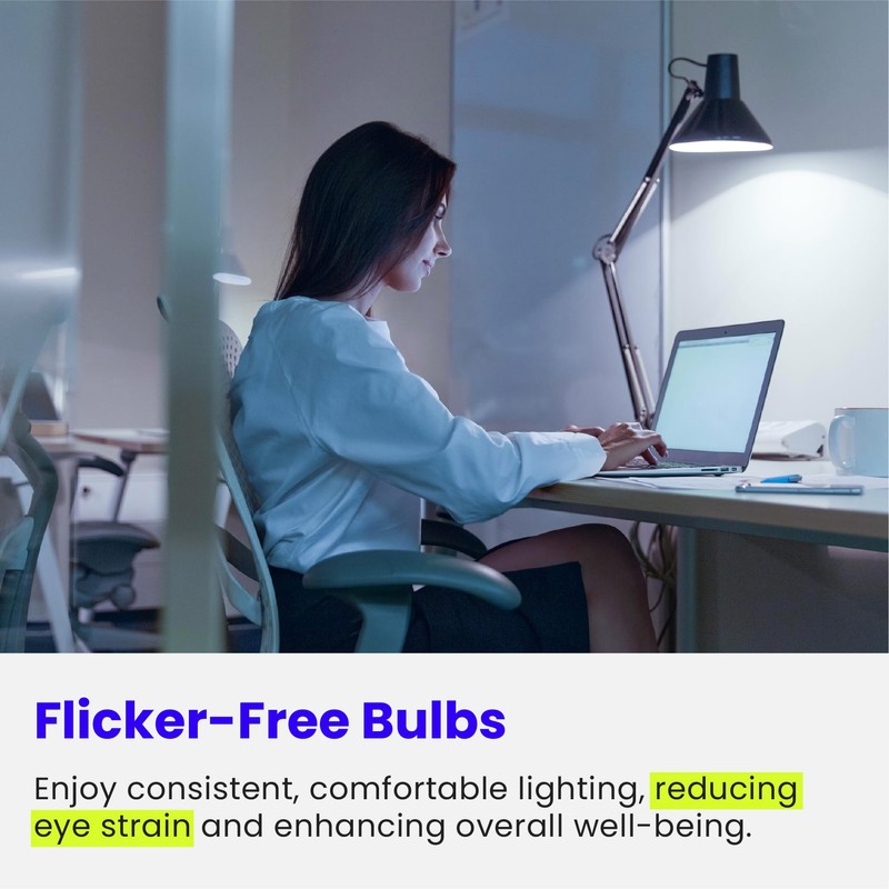 Feit Electric LED Light Bulbs, A19 60W Equivalent, Non-Dimmable, 800