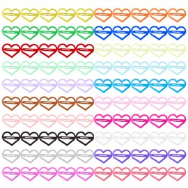 ECADY 60-Pack Assorted Colors Hair Clips Metal Snap Barrettes for Fine/Thick Hair Hair Accessories for Women, Girls, Toddler - Heart Shape