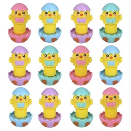Easter Chick Fidget Pop Tubes Fidget Toys for Kids - Forest & Twelfth 7-Inch Stretchy Toys for Use as Sensory or Stress Relief Toys for Toddlers, Stocking Stuffers (Set of 12)