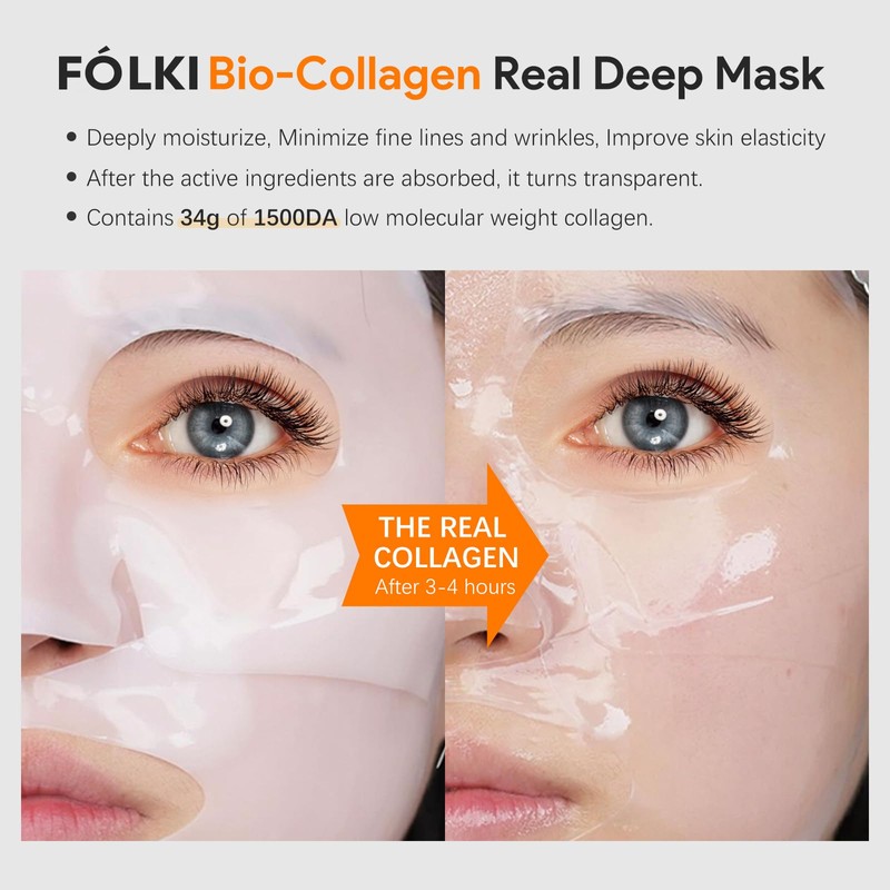 FÓLKI [Baforki] Bio-Collagen Real Deep Mask (1.2 oz (34 g)