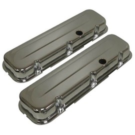 1965-95 Compatible/Replacement for Chevy Big Block 396-427-454-502 Short Steel Valve Covers - Chrome