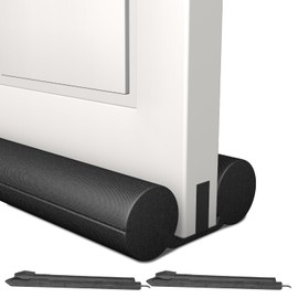 2 Pack Upgrade Door Draft Stopper,Under Door Sweep for Bottom of Door,Weather Stripping Door Seal,Noise Stopper,Garage Window Blocker Noise Cold Air Insulation,Draft Guard