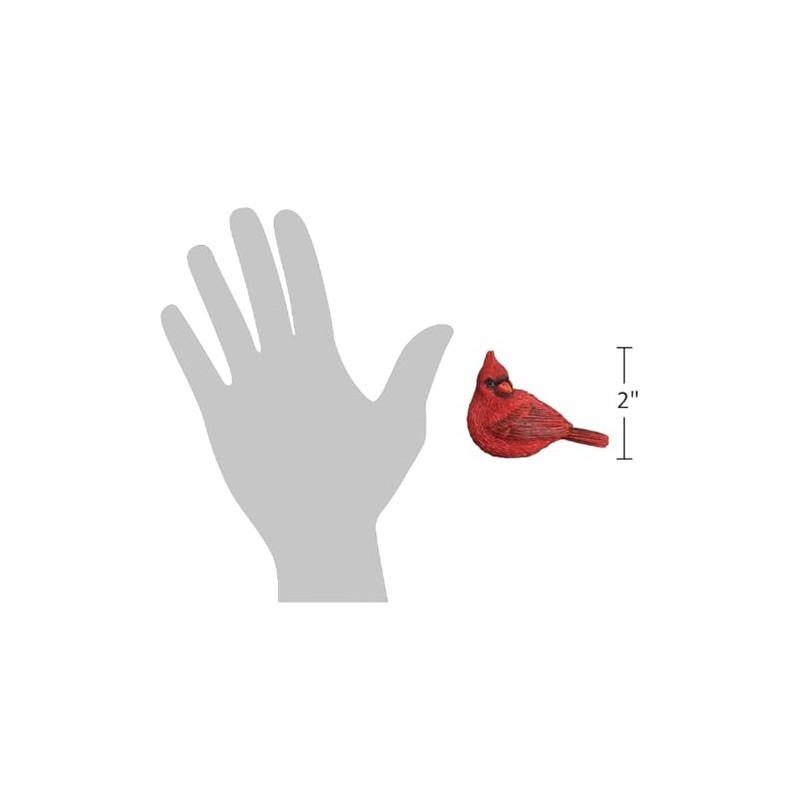 Songbird Classics Mini Cardinal Figurine, 3"Wx2"H