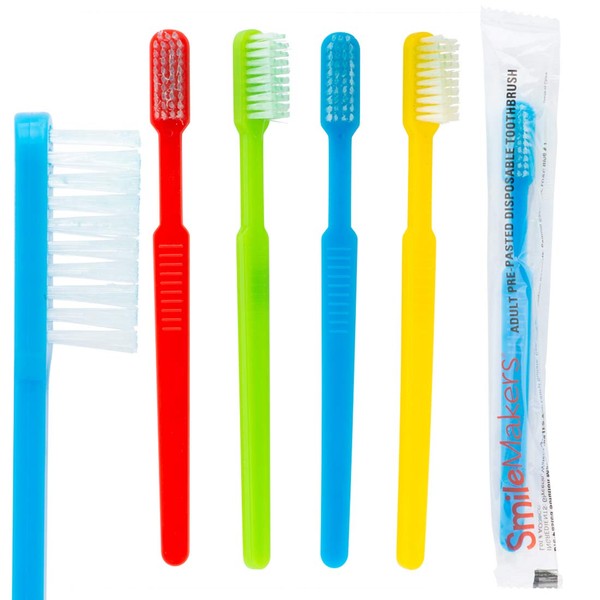 SmileMakers Adult Pre-Pasted Disposable Toothbrushes - 144 per Pack
