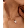 Pearl Cross Necklace for Women 14K Gold Plated Pearl Choker
