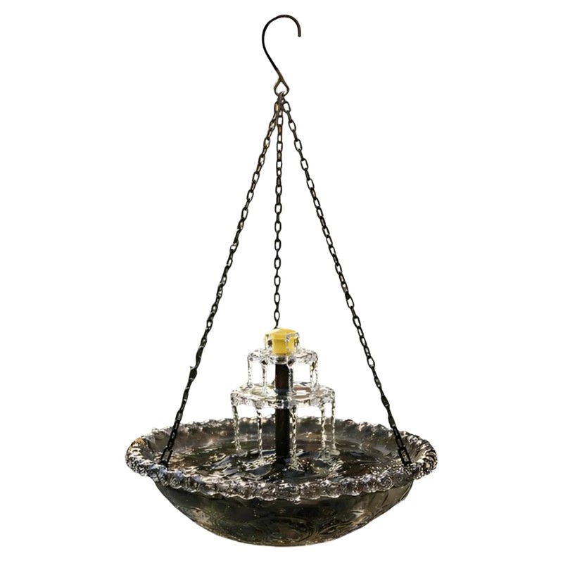 Hanging Solar Bird Bath Fountain for Garden Decor – 3-Tier