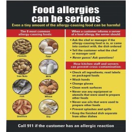 BUILDINGSINGS.COM Food Allergies Sign (Aluminum Rust Free, Commercial USE, 14.25X15.75)-R