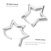 Gadpiparty 2 Pairs of Silver Star Earrings Fashion Hoop Earrings