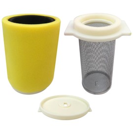 JRSHOME 1YW-14451-00-00 1UY-14468-00-00 1YW-14458-01-00 Air Filter & Guide & End Cap Kit for 1987-1995 Yamaha Moto-4 350 (YFM350)