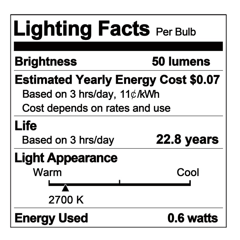C7 Candelabra Led Light Bulbs - Small Night Light Bulb