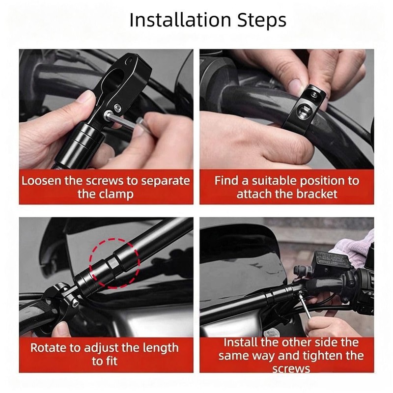 Motorcycle 22-25mm Aluminum Alloy Balance Bar Durable No rusting Handlebar