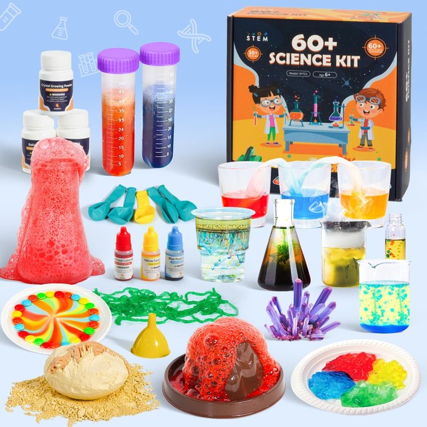 melican 60+ Science Experiment Kit for Kids Ages 5-6-7-8, STEM