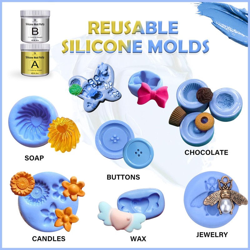 Silicone Putty - 2.5 Lb Flexible Silicone Mold Making Kit