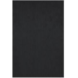 Ottomanson Easy Clean, Waterproof Non-Slip 2x3 Indoor/Outdoor Rubber Doormat, 20" x 39", Black