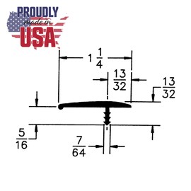 Outwater Plastics Flexible Polyethylene 1-1/4 Inch Off-Set Barb T-Molding in Almond (12')