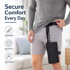 Urinary Drainage Bag Holder for Daily Care – Lightweight Waist Pouch for Catheter Leg Bag Support