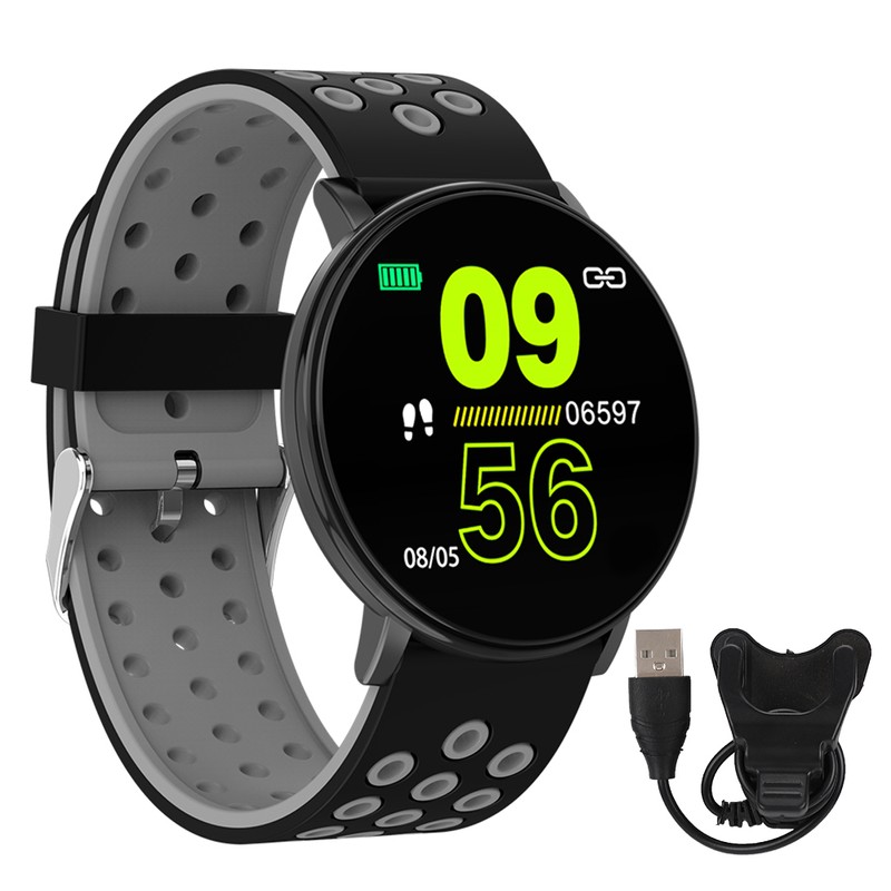 W8S Ultra Thin Round Screen TPU Strap Heart Rate Blood