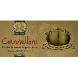 Rustichella D' Abruzzo Cannelloni Durum Wheat Pasta in Tray, 8.8 Ounce