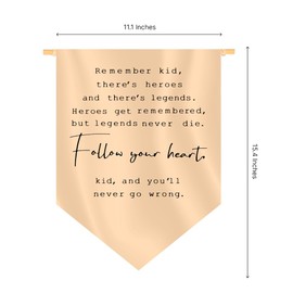 15.4"L x 11.1"W Hanging Pennant with The Sandlot Quote - Boys Room Wall Art Baseball Decoration - Pennant Flag Wall Art Banner for Indoor or Outdoor - Pennant Birthday or Christmas Gift