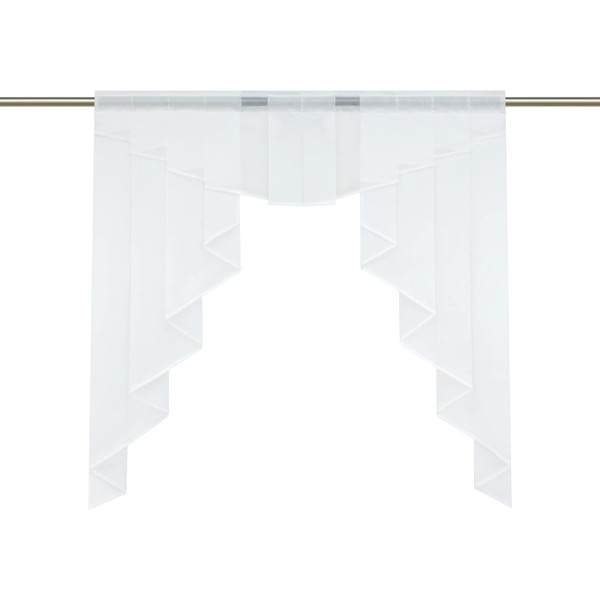 HongYa transparent, voile net curtain, drawstring, short curtain, kitchen, small window curtain