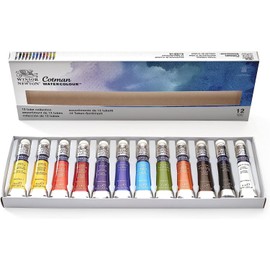 Cotman Watercolor Paints 8ml 12/Pkg-Assorted Colors