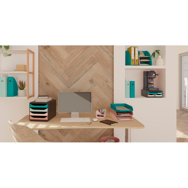 Exacompta - Ref 45338D – 1 Papierkorb mit Griffen ECOBIN