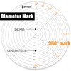 UPTTHOW 10" Round Center Finder Compass Clear Acrylic for Drawing