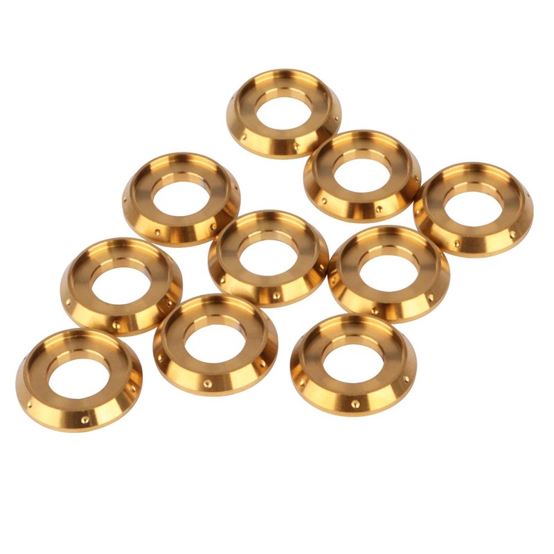 UHDFBDHF 10Pcs Titanium Flange Washer M5 M6 M8 M10 Spacer