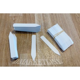 DMARKETLINE 200 4" x 5/8 white plastic plant labels nursery stake tags