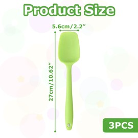 3 Pcs Silicone Spatula,Rubber Spatulas Silicone Heat Resistant,Spatulas Heat Resistant,Kitchen Scratch,Suitable For Stirring, Scraping And Serving, Non Stick Cookware