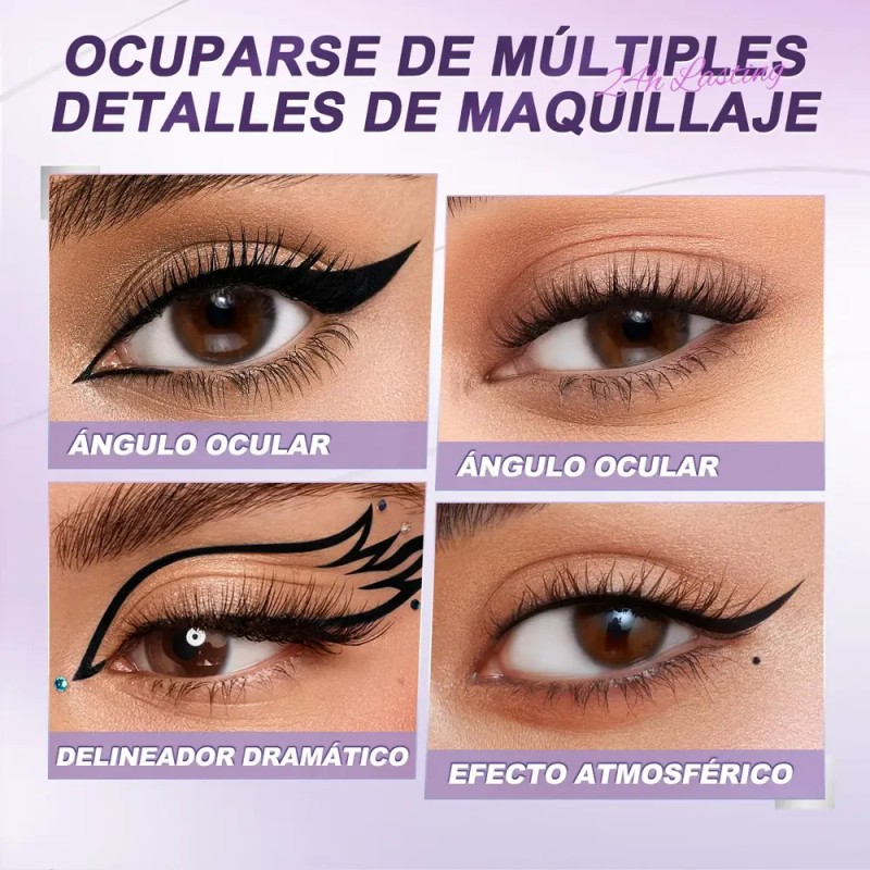 Delineador Líquido Sace Lady Negro Impermeable Larga Duración