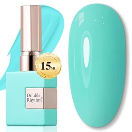 15ML Sheer Gel Nail Polish Soak Off Same Color Bottle Glossy Nail Art Gel for Salon or DIY Manicure at Home for Women:_Sea Blue