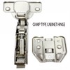 2pcs Fully Covered American Style 105 Degree Frameless Cabinet Hinges,