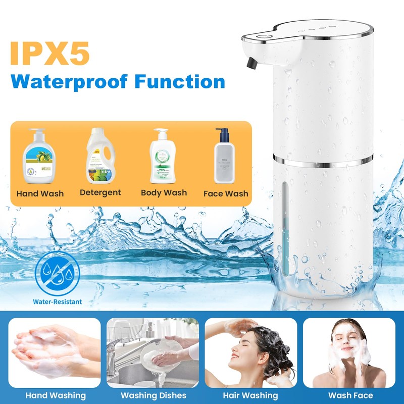 maxtachi Automatic Soap Dispenser, 1200 mAh Electric Soap Dispenser with