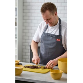 Rosti Choptima Chopping Board, Kitchen Board, Bread Chopping Board & Serving Board, Especially Hygienic, Dishwasher Safe, Plastic, 35.5 x 25.5 x 1 cm, Curry