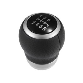 ACROPIX Black Faux Leather 6 Speed Manual Gear Shift Knob Stick Shifter Lever Head Ball Fit for Subaru Impreza WRX STI 2009-2021 - Pack of 1
