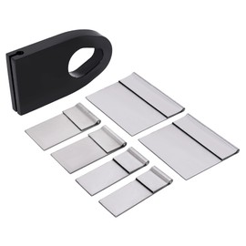 KUAFU Universal Complete Set Auto Body Welding and Clamping Device Pull Clamp Hook 5 Plates Body Pull Plate Powder Pull Clamp Dent Repair Tool Coated Steel Black Bare Metal