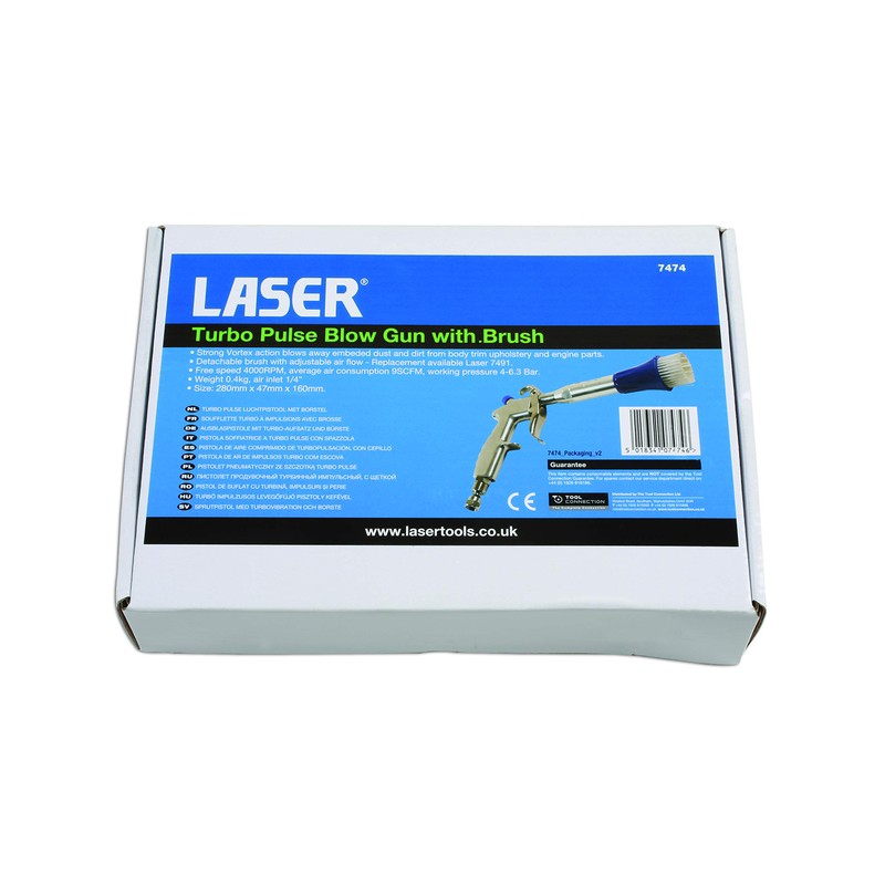 Laser 7474 Turbo Pulse Blow Gun with Brush
