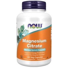NOW Supplements, Magnesium Citrate, 120 Veg Capsules/ NOW Suplementos, Citrato de Magnesio, 120 Cápsulas