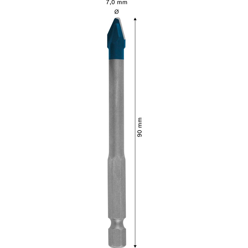 EXPERT HEX-9 Hard Ceramic Drill Bit 7x90mm
