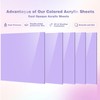Adrattnay Purple Acrylic Sheets 1/8 Thick, 5Pcs 6 x 6in