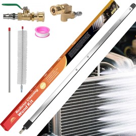 FREEYOU 40" Upgraded Radiator Cleaning Wand With 25° Fan Nozzles,Water and Air Dual-Use 4500 PSI Pressure Washer Tool Set for Car,Truck and Other Vehicles.