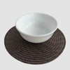FitLit Round Woven Plcemts Placemats 18cm Dining Table Mats (Coffee)