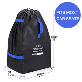 Car Seat Travel Bag, Large Tear Resistant Carseat Travel Cover Bag for Airplane, Fits Convertible Car Seats & Infant Carriers, Durable Gate Check Bag for Air Travel