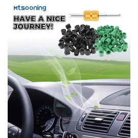 Mtsooning 100 PCS HVAC 1/4" Quick Coupler Charging Gaskets, O-Ring Rubber Seals Gaskets with Valve Core Remover Tool for Air Conditioning Refrigeration Charging Hose