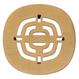 Bropury Easy-to-Install Snap-in Stainless Steel Shower Strainer Shower Drain Grid (Brushed Gold)