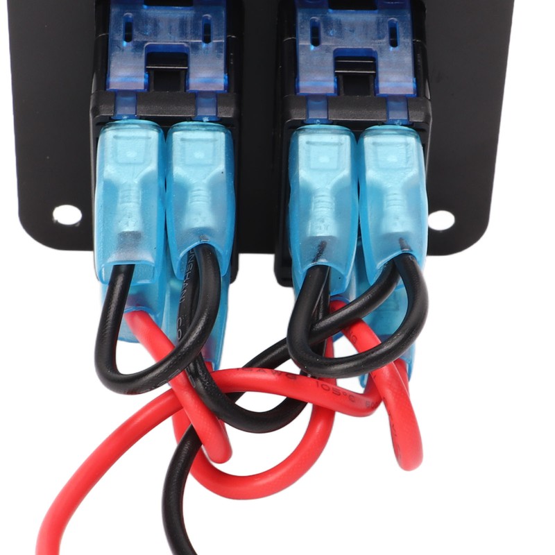 2 Gang Rocker Switch Panel Waterproof ON OFF Blue Backlit