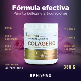 Colágeno Hidrolizado en Polvo con Ácido Hialurónico y Ácido Fólico, Sabor Vainilla – Piel Radiante, Cabello Fuerte, Uñas Resistentes y Articulaciones Sanas – Sin Azúcar Endulzado con Stevia